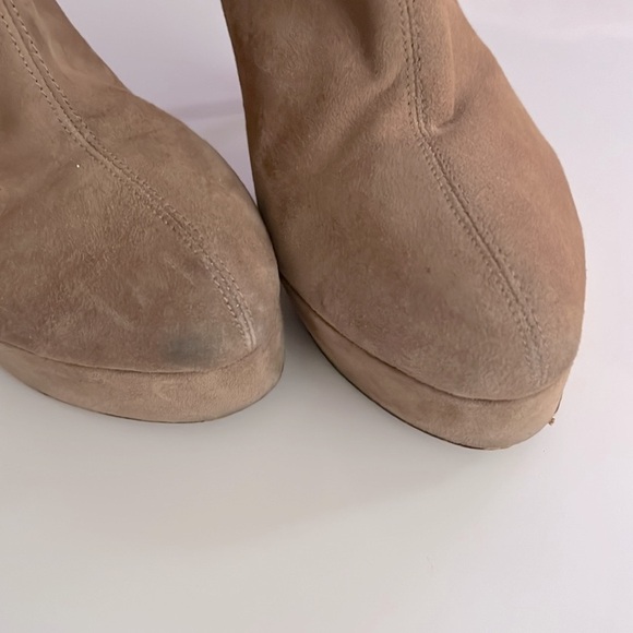 Gorgeous Bebe Camel/Taupe Beown Booties! Sky high & super cute! Sz 9 - Picture 12 of 12